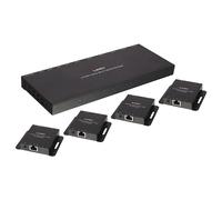 Lindy 70m Cat.6 4 Port HDMI 4K30 and IR Splitter Extender with Loop Out
