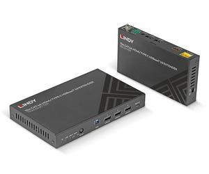 Lindy 70m Cat.6A HDMI 4K60 & Type C HDBaseT 3.0 KVM Extender