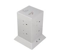 Lindy 73060 power extension 1.5 m 8 AC outlet(s) Indoor White
