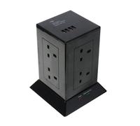 Lindy 73061 power extension 1.5 m 8 AC outlet(s) Indoor Black