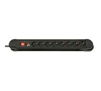 Lindy 73104 Power Strip - 8-Way Schuko, 1.4m, 3500W, Surge Protection