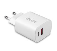 LINDY 73413 Charger 20W 1xUSB-A 1xUSB-C White Indoor Use