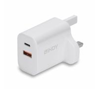 Lindy 73425 30W USB Type A & C Charger UK Plug