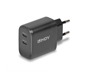 Lindy 73438 65W USB 2 x Type C GaN Charger