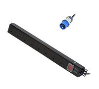 Lindy 8 Way UK Mains Sockets, Vertical PDU with Commando Plug