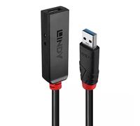 Lindy 8m USB 3.0 Active Extension Slim USB 3.2 Gen 1 (3.1 Gen 1) Type-C USB 3.2 Gen 1 (3.1 Gen 1) Type-C 5000 Mbit/s Black Acrylonitrile butadiene styrene (ABS) Round cable