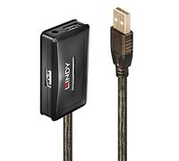 LINDY Active USB 2.0 Extension Cable with Hub, 10 m