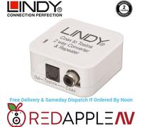 Lindy Bi-Directional TosLink Optical & Coaxial Audio Converter Free Delivery