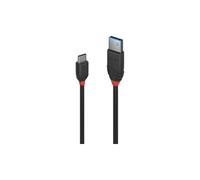 Lindy Black Line 1 M USB Data Transfer Cable Type C Male To A Shielding - Black