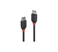 Lindy Black Line 1 M USB Data Transfer Cable Type C Male To Male Shielding Black