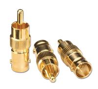 Lindy BNC Female to Phono Male Adapter (3 Pack)
