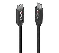 Lindy Cable 0.5m USB C to USB C USB 3.2 Gen 2x2 20Gbps 100W PD 36975
