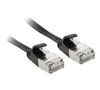 LINDY Cat. 6 Flat Network Cable U/FTP, Black, 2 m