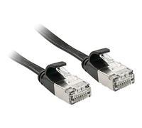 Lindy Cat. 6 Flat Network Cable U/FTP, Black, 2 m