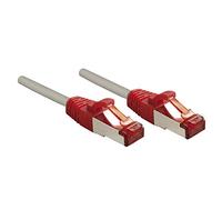 Lindy Cat. 6 S/FTP 10 m Crossover Network Cable 10 M CAT6 S/FTP (S-STP) Network Cable - Grey, Red (10 m CAT6 RJ45 S/FTP (S-STP), RJ-45, Grey)