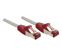 Lindy Cat. 6 S/FTP 10 m Crossover Network Cable 10 M CAT6 S/FTP (S-STP) Network Cable - Grey, Red (10 m CAT6 RJ45 S/FTP (S-STP), RJ-45, Grey)