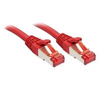 LINDY 47730 0.3m Cat.6 S/FTP Netzwerkkabel, rot, 3 Stück