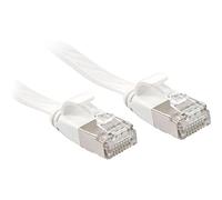 LINDY Cat.6A U/FTP Flat Network Cable, White, 1 m