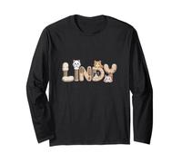 Lindy Cat Trees - Personalized Cute Name Word Art Long Sleeve T-Shirt