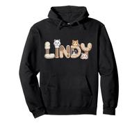 Lindy Cat Trees - Personalized Cute Name Word Art Pullover Hoodie