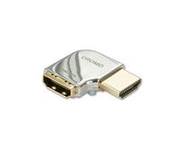 LINDY CROMO HDMI Male to HDMI Female 90 Degree Right Angle Adapter - Right