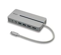 Lindy DST-Mx Duo USB-C Laptop/MacBook Mini Docking Station with Dual Display (4K) and 100W Pass-Through Charging