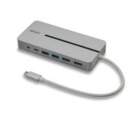 Lindy DST-Mx Duo USB-C Laptop/MacBook Mini Docking Station with Dual Display (4K) and 100W Pass-Through Charging