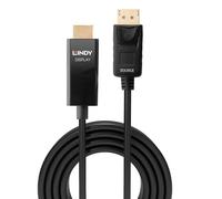 LINDY 40924 Cable DisplayPort to HDMI-A Black 0.50 m