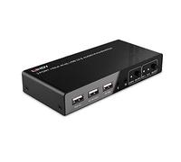 LINDY 32809 2-Port HDMI 2.0 KVM Switch 4K60 USB 2.0 Audio HDR Black