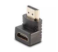 Lindy HDMI Female to HDMI Male 90 Degree Right Angle Adapter - Down. Connector 1: HDMI Connector 2: HDMI Connector contacts plating: Gold. Product colour: Black