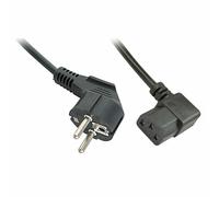 LINDY IEC-Netzkabel abgewinkelt Schuko an C13 2m ACC NEW