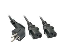 Lindy IEC Y Power Cable Schuko to 2 x C13 2 m