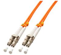 Lindy LC-LC OM2 50/125 Fibre Optic Patch Cable, Orange, 1m