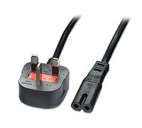 LINDY Mains Power Lead (Fig. 8) UK 3 Pin Plug Black 2m