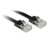 LINDY Patch Cat. 6 U/UTP Flat Network Cable Copper, Black 0.3 m