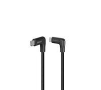 LINDY Right Angled 90 degree USB C to Right Angled 90 degree USB C Charger Cable, USB 3.2, 10Gbps (1m)