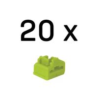 Lindy RJ-45 Port Blockers (Without Key) - Pack of 20 Green