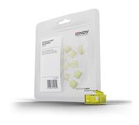 Lindy 20 x RJ-45 Port Blockers (without key) Yellow