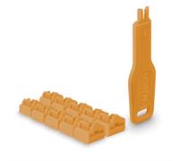 Lindy RJ45 Port Locks Orange, 10x + 1 Key