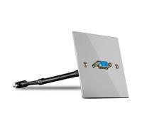 Lindy Single Gang VGA Wall Plate, Metal