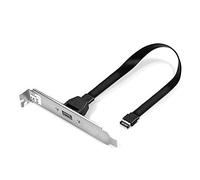 LINDY Single Port USB 3.1 Gen 2 Type C Back Plate,Black,33118