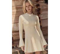 Lindy Sweater Mini Dress by free-est at Free People in Sweetish Lemon, Size: Medium - female