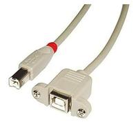 Lindy USB 2.0 Cable type B/B extension, light grey, 1m