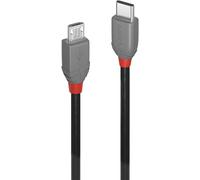 Lindy USB 2.0 Type C to Micro-B Cable, Anthra Line - Black, 0.5m