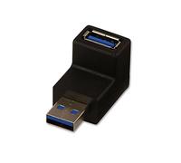 LINDY USB 3.2 90 Degree Down Type A Male to A Female Right Angle Adapter