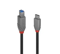 LINDY 1m USB 3.1 Cable, USB-C Male to USB-B 3.0 Male Type B, for MacBook Pro/Air, External Hard Drive, Scanner, Printer, Docking Station