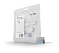 Lindy USB Port Blocker (without key) - Pack of 10, Colour Code: Blue