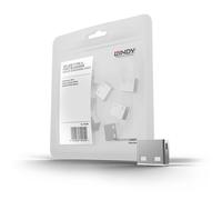 LINDY USB Port Blocker (without key) - Pack of 10 Colour Code: White White 10 Pa