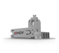 Lindy USB PORT KEY PACK OF 4 BLOCKERS WHT
