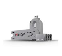 Lindy USB Port Blocker - Pack of 4 Colour Code: Orange